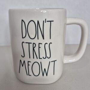 Rae Dunn DON'T STRESS MEOWT Ceramic Mug